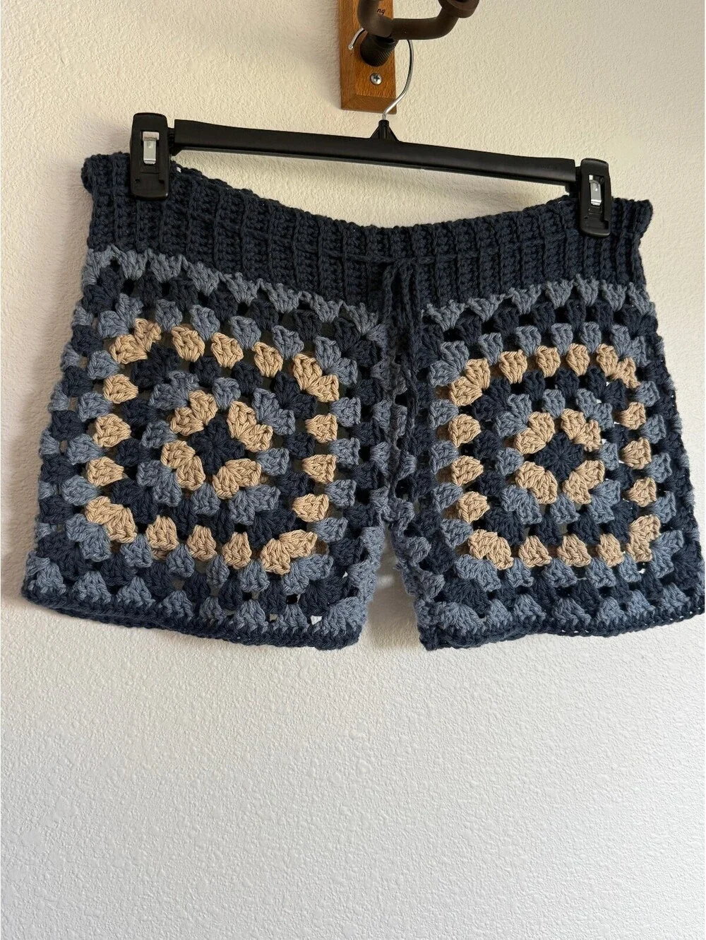 Cottagecore festival beach Crochet granny square shorts